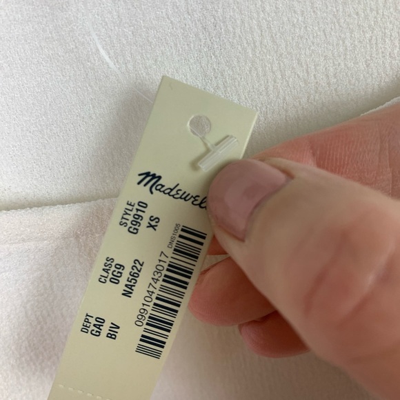 NWT Madewell Button Shoulder Ivory Top Blouse Size XS Capsule preppy romantic - Picture 3 of 7